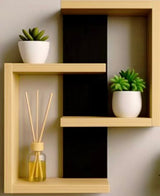 Multi-Tier Wooden Wall Shelf – Vertical Floating Rack for Plants, Books, Photo Frames & Decorative Items
