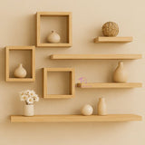 Rustic Floating Wall Shelves – Wall Mounted Ledge Shelf for Bathroom, Bedroom, Living Room, Kitchen & Home Decor