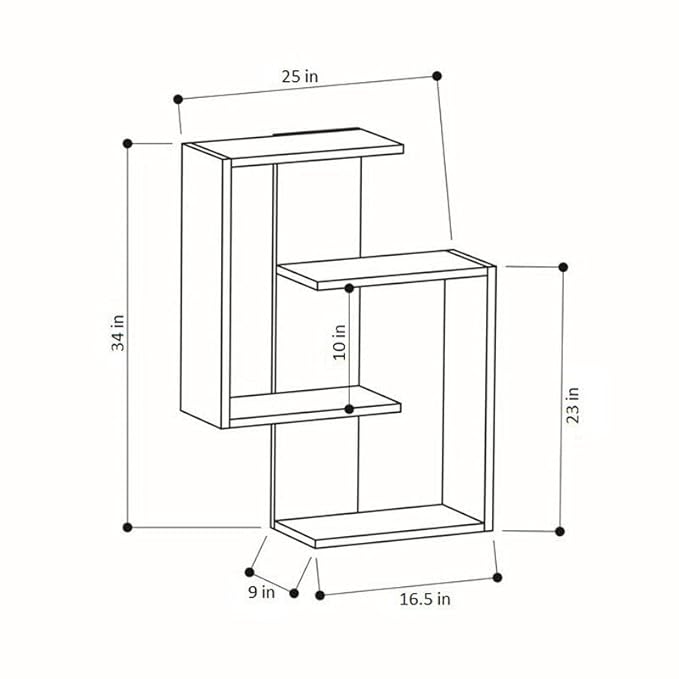 Multi-Tier Wooden Wall Shelf – Vertical Floating Rack for Plants, Books, Photo Frames & Decorative Items