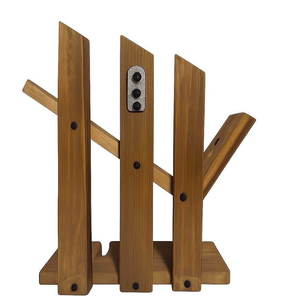 Wall Hanging Wooden Wine Rack – Solid Wood Mini Bar for Home with Bottle Storage & Glass Hanging Space, Walnut Finish