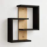 Kaylyn Decor Rustic Floating Wall Shelves – Wall Mounted Ledge Shelf for Bathroom, Bedroom, Living Room, Kitchen & Home Decor (Black)