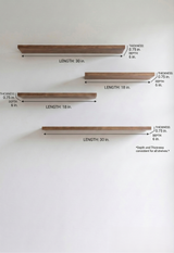 Rustic Floating Wall Shelves – Wall Mounted Ledge Shelf for Bathroom, Bedroom, Living Room, Kitchen & Home Decor