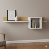 Kaylyn Decor Multi-Tier Wall Mounted Wooden Shelf – Vertical Floating Rack for Plants, Books, Photo Frames & Home Decor, Modern Plant Stand for Living Room & Bedroom (White)