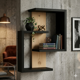 Kaylyn Decor Rustic Floating Wall Shelves – Wall Mounted Ledge Shelf for Bathroom, Bedroom, Living Room, Kitchen & Home Decor (Black)