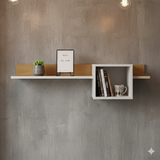 Kaylyn Decor Multi-Tier Wall Mounted Wooden Shelf – Vertical Floating Rack for Plants, Books, Photo Frames & Home Decor, Modern Plant Stand for Living Room & Bedroom (White)