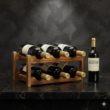Wall-Mounted Wine Rack with Glass Holder – Rustic Wooden Shelf for Bottles & Stemware, Perfect for Kitchen, Bar, Dining Room, or Home Bar Decor