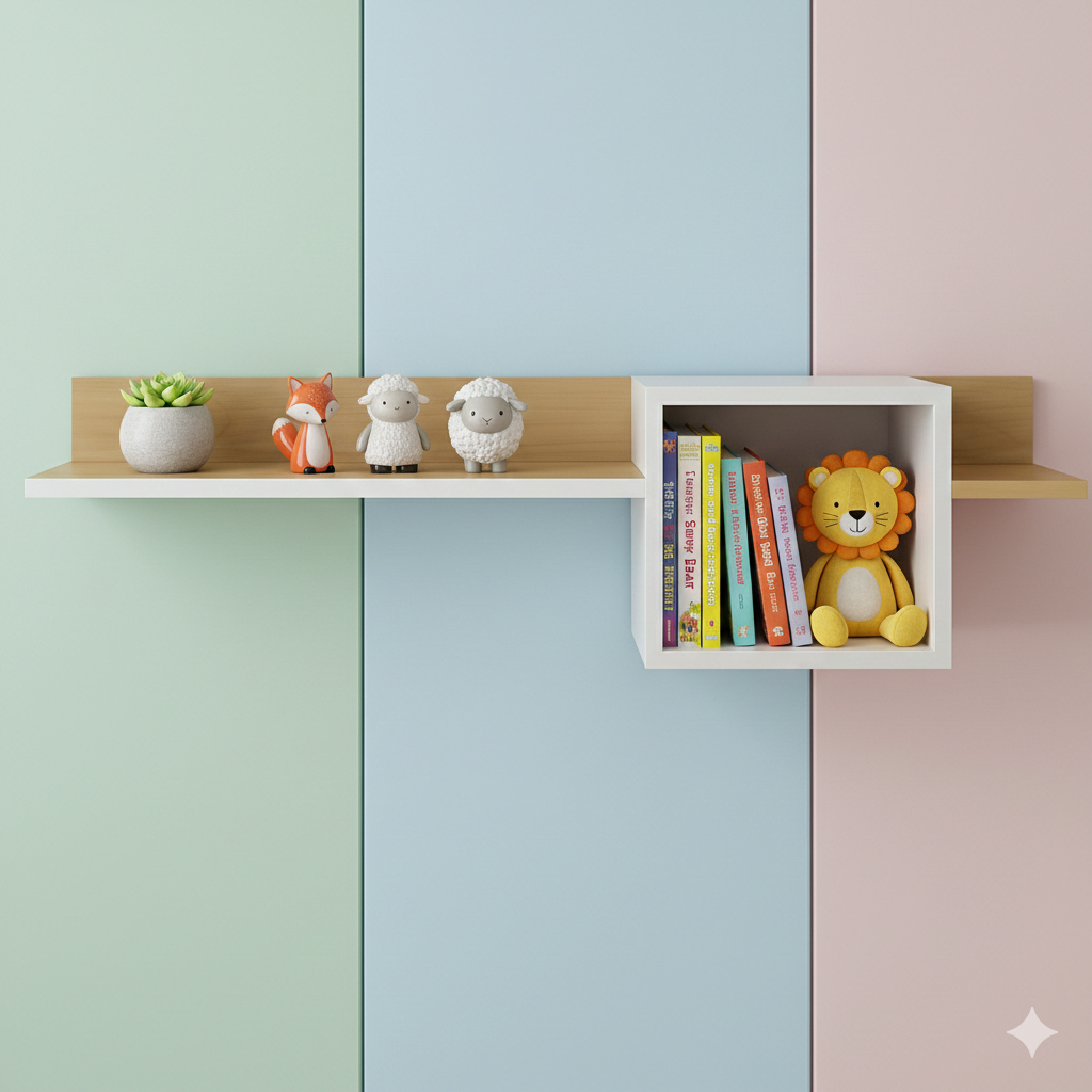 Kaylyn Decor Multi-Tier Wall Mounted Wooden Shelf – Vertical Floating Rack for Plants, Books, Photo Frames & Home Decor, Modern Plant Stand for Living Room & Bedroom (White)