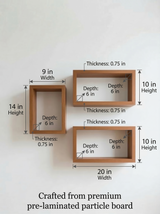 Multi-Tier Wooden Wall Shelf – Vertical Floating Rack for Plants, Books, Photo Frames & Decorative Items (Wood Brown)