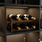 Wall-Mounted Wine Rack with Glass Holder – Rustic Wooden Shelf for Bottles & Stemware, Perfect for Kitchen, Bar, Dining Room, or Home Bar Decor
