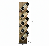 Wall-Mounted Wine Rack with Glass Holder – Rustic Wooden Shelf for Bottles & Stemware, Perfect for Kitchen, Bar, Dining Room, or Home Bar Decor