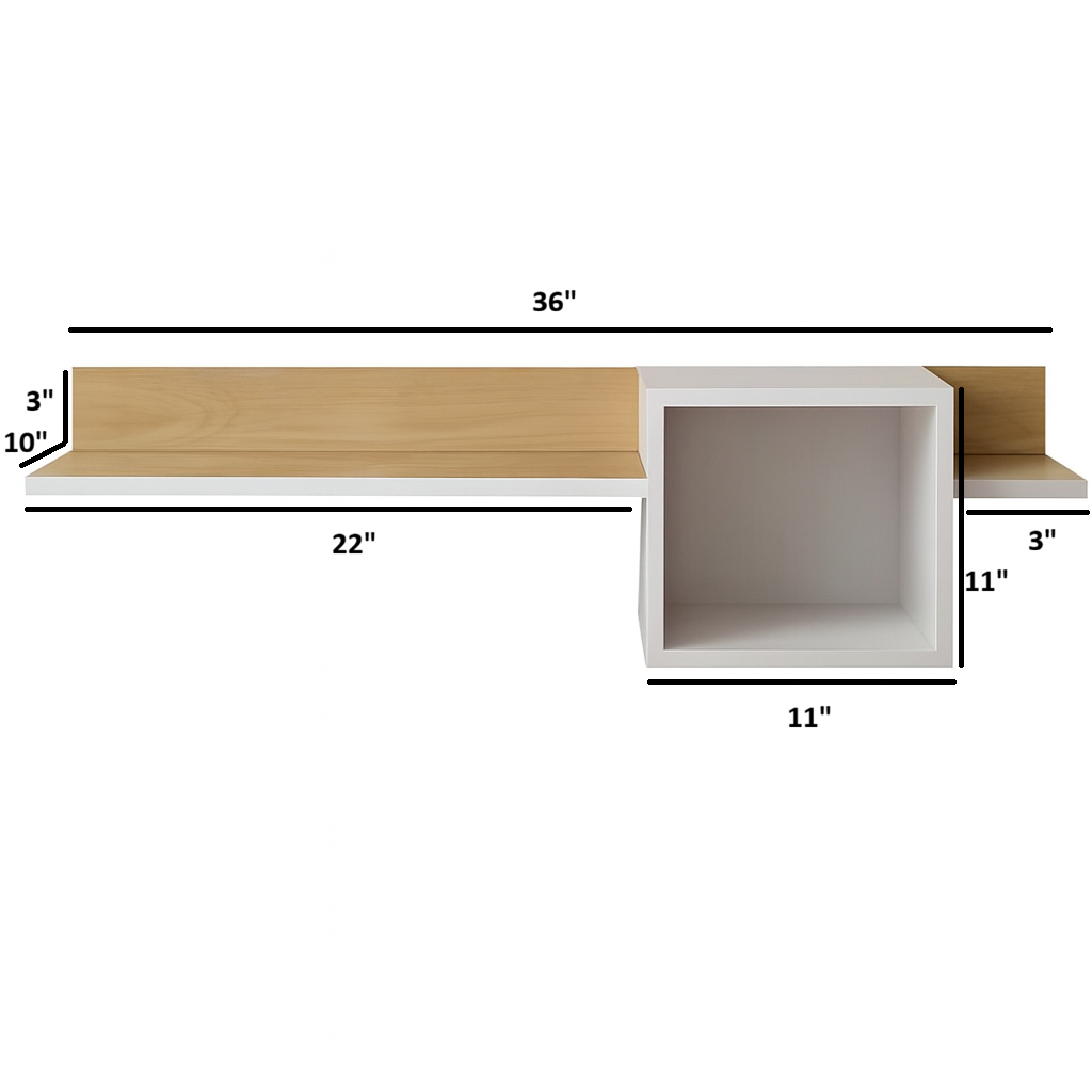 Kaylyn Decor Multi-Tier Wall Mounted Wooden Shelf – Vertical Floating Rack for Plants, Books, Photo Frames & Home Decor, Modern Plant Stand for Living Room & Bedroom (White)